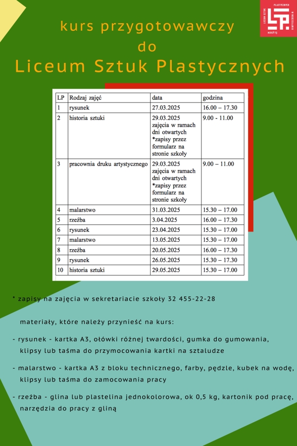 kurs plastyk